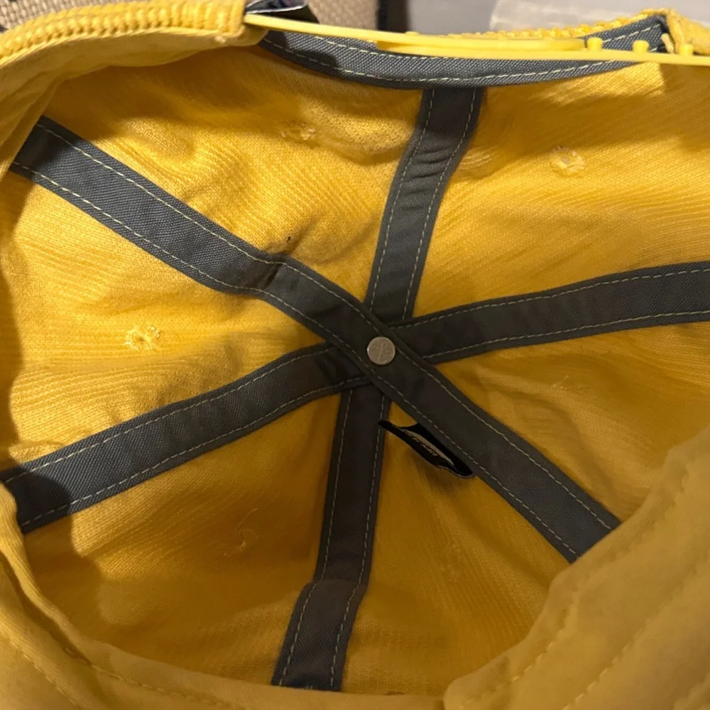 Yellow Corduroy Baseball Cap with Mountain Sun Embroidery - Picture 4 of 4
